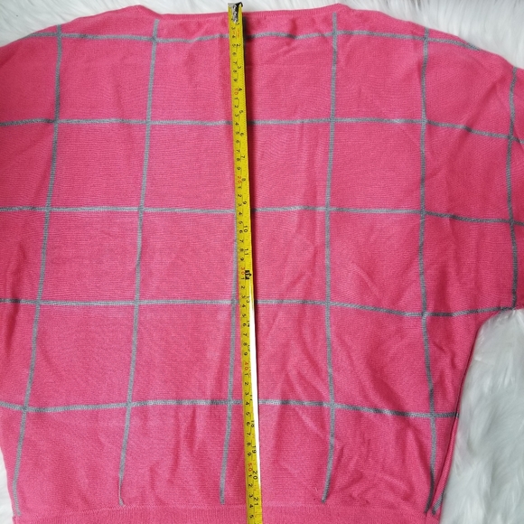 New York and Company salmon pink with gray stripes blouse top XS - Picture 8 of 9